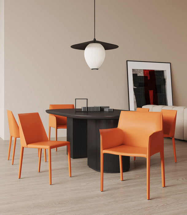 Paris Modern 8-Piece Dining Chair Set in Coral