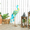 Outsunny Peacock Garden Statue, 32.7" Standing Steel Lawn Ornament