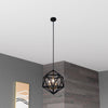 Dainolite Archello 3 Light Chandelier Matte Black Antique Brass Accents Lamp|Lustre Archello de Dainolite au fini noir mat avec touches laiton antique et 3 ampoules