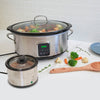Kenmore Programmable 7 qt Slow Cooker & Dipper Black/Silver | Kenmore programmable 7 qt mijoteuse et chauffe-sauce, noir et argent