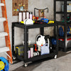 Homcom 2-tier Rolling Tool Cart, 500 Lbs Capacity Utility Cart, Black