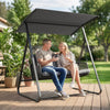 Outsunny 2-Person Outdoor Patio Porch Swing with Adjustable Canopy