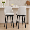 HOMCOM Bar Height Bar Stools Set of 2 360° Swivel Barstools with Steel Legs