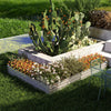 Outsunny L-shaped Raised Garden Bed, 82" X 109" X 12" Galvanized Steel Planter Box With Multi-reinfo|Outsunny Lit De Jardin Sureleve En Forme De L, 82" X 109" X 12'' Jardiniere En Acier Galvanise Avec