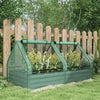 Outsunny 6' X 3' Raised Garden Bed With Mini Greenhouse, Galvanized Outdoor Planter Box With Cover, |Outsunny Lit De Jardin Sureleve Avec Mini Serre, Jardiniere D'exterieur En Metal Avec Couvercle, Pou