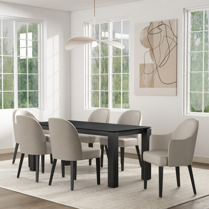 Hillman Modern 6-Piece Dining Chair Set in Light Gray