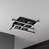 Dainolite Summit LED Flush Mount 18w Matte Black White Acrylic Diffuser Lamp|Plafonnier affleuré Summit de Dainolite en acrylique blanc qui diffuse la lumière, avec fini noir mat et ampoule à DEL de 18 W