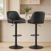 HOMCOM Bar Stools Set of 2 Adjustable Swivel Counter Height Black