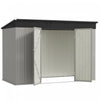 Outsunny 9' X 4' Galvanized Steel Storage Shed With Lockable Doors, Vents|Outsunny Remise De Rangement En Acier 9' X 4' Avec Portes Verrouillables