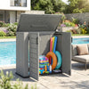 Outsunny 33 Cu.ft Outdoor Storage Shed, Waterproof Storage Cabinet, Grey