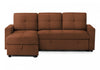 Sleeper Sofa, 90" Length, Convertible Sofa Bed, Storage Chaise, Rust Fabric, Contemporary Sleeper Sofa | Canape Lit, 90" Longueur, Canape-Lit Convertible, Chaise De Rangement, Tissu Rouille