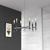 Dainolite Langford 6 Light Chandelier Polished Chrome Finish Lamp|Lustre Langford de Dainolite avec fini chromé poli et 6 ampoules