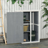 Outsunny 29.9"x21.7"x45.3" Garden Storage Cabinet, Outdoor Storage Shed With Lockable Door With Latc|Outsunny Abri De Jardin De 29.9" X 21.7" X 45.3" Avec Toit En Asphalte Gris