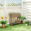 Outsunny 41L Self Watering Raised Garden Bed, Planter Box, Brown
