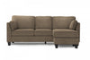 Upholstered Sofa Chaise Lounger, Light Brown Fabric Sofa | Canape Chaise Longue Rembourre, Tissu Marron Clair