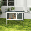 Pawhut Rabbit Hutch, Wooden Bunny Guinea Pig Cage With Openable Asphalt Roof, Slide-out Tray, For In|Pawhut Clapier A Lapin En Bois, Cage A Lapin, Maison Pour Cochon D'inde Avec Plateau Coulissant Et T
