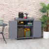 Outsunny Garden Storage Cabinet, Outdoor Tool Shed With Galvanized Top And Two Shelves For Yard Tool|Outsunny Armoire De Rangement De Jardin Avec Toit En Metal Galvanise Deux Etageres Pour Les Outils D