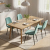 HOMCOM Dining Chairs Set of 4, Kitchen Chair with Metal Legs, Green