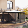 Outsunny 10' X 12' Gazebo Replacement Mosquito Netting Screen Walls|Outsunny Murs D'ecran De Moustiquaire De Remplacement De Gazebo 10' X 12'