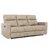 Denton 81 in. Faux Leather Manual Reclining Sofa - Taupe | Sofa inclinable manuel Denton de 81 po en similicuir - Taupe