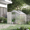 Outsunny 8' X 6' X 6.4' Walk-in Garden Greenhouse Polycarbonate Panels Plants Flower Growth Shed Col|Outsunny 8' L X 6' W Serre En Polycarbonate Avec Event De Toit Pour Ventilation Et Gouttiere Serre D