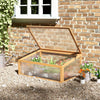 Outsunny Wooden Cold Frame Greenhouse Garden Portable Raised Planter With Openable Top For Indoor, O|Outsunny Serre A Cadre Froid En Bois Avec Toit Ouvrant, 35.5 "x23.5 "x15.75", Light Brown