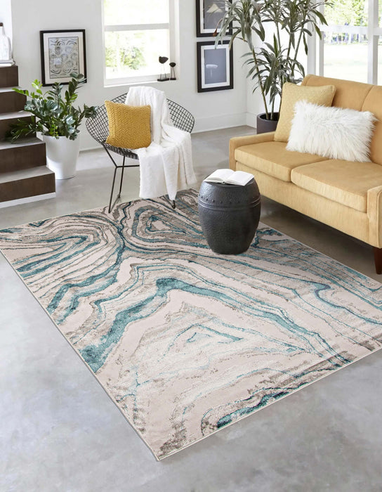 Zhara Teal Area Rug - 5'0\" x 8'0\"