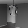 Dainolite Cage LED Pendant 46w Matte Black Finish White Diffuser Lamp|Luminaire suspendu Cage de Dainolite blanc qui diffuse la lumière, avec fini noir mat et ampoule à DEL de 46 W