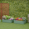 Outsunny 39" X 39" X 12" Set Of 2 Raised Garden Bed, Elevated Planter Box With Galvanized Steel Fram|Outsunny 39 '' X 39 '' X 12 '' Ensemble De 2 Lits De Jardin Sureleves, Jardiniere Surelevee Avec Cad