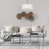 Dainolite Helena 4 Light Pendant 30" Dia Matte Black Finish White Shade White Diffuser Lamp|Luminaire suspendu Helena de Dainolite de 30 po de diamètre avec abat-jour blanc qui diffuse la lumière, fini noir mat et 4 ampoules
