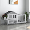 Pawhut 65" Wooden Rabbit Hutch, Pet Playpen With Openable Roof, Bunny House Enclosure With Storage B|Pawhut Clapier En Bois Pour Lapin De 65", Parc Pour Animaux Avec Toit Ouvrable, Enclos Pour Lapin Av