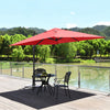 Costway 10x10 ft Patio Offset Cantilever Umbrella Aluminum 360° Rotation Tilt Orange