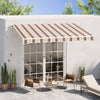 Outsunny 10' X 8' Manual Retractable Awning Shelter W/ Crank, Red Stripe|Outsunny 10x8pi Auvent De Terrasse Retractable Manuel Resistant A L'eau Pare-soleil Terrasse Exterie