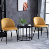 HOMCOM Dining Chairs Set of 2, Mid-Back Velvet-touch Upholstery Side Chair