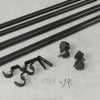 Umbra Cappa Brushed Black Expandable Double 1" Curtain Rod - 36"-66" | Tringle à rideaux extensible double Cappa de Umbra noir brossé de 1 po - 36 po à 66 po