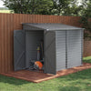 Outsunny 4.6' X 9' Metal Outdoor Storage Shed With Lockable Doors Grey