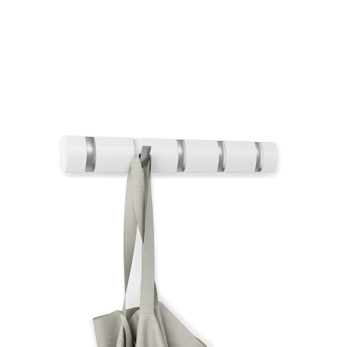 Umbra 5 Flip Wall-Mounted Hooks - White