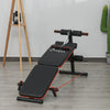 Soozier Sit Up Bench Core Workout Adjustable Thigh Support Foldable For Home Gym Black|Soozier Entrainement De Base Sur Banc Assis Support De Cuisse Reglable Pliable Pour La Salle De Gym
