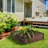 Outsunny Garden Raised Bed Wooden Planter Box Outdoor Grow Containers For Outdoor Patio Plant Flower|Outsunny Carre Potager Jardiniere Bois Massif Sapin Carbonise
