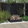 Outsunny 4' X 4' X 1' Raised Garden Bed Galvanized Steel Planter Box For Vegetables, Flowers, Herbs,|Outsunny Parterre De Fleur Carre Potager De Jardin Jardinieres Bac A Fleurs Panneaux Modulables En A
