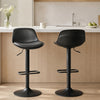 HOMCOM Swivel Bar Stools Set of 2 with Adjustable Height, Bar Chairs, Black