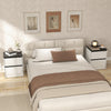 HOMCOM Nightstands Set of 2, Modern Bedside Tables with 2 Drawers, White