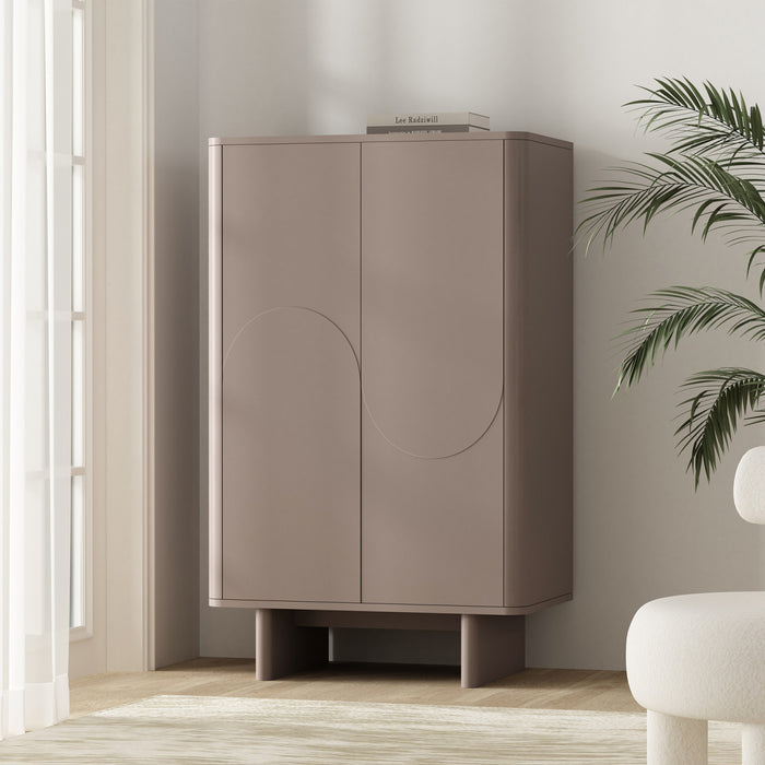 Ella Modern 32\" Accent Cabinet in Mocha