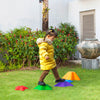 Outsunny 6pcs Larger Size Balance Stepping Stones For Kids With Non-slip Bottom, Stackable Obstacle |Outsunny 6pcs Tremplins D'equilibre Pour Enfants Avec Fond Antiderapant, Pierres De Riviere Empilabl