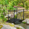 Outsunny 3.3ft Classic Garden Bridge With Safety Railings Arc Footbridge Decorative Pond Bridge For |Outsunny Pont De Jardin Classique Avec Garde-corps De Securite Passerelle En Arc Pont Decoratif Pour
