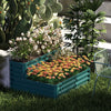 Outsunny 2 Tier Raised Garden Bed Galvanized Steel Planter Box, Green|Outsunny Lit De Jardin Sureleve A 2 Etages En Acier Galvanise, Vert