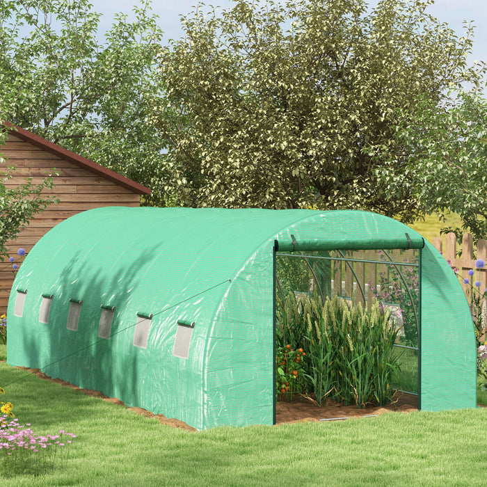 Outsunny 20' X 10' Tunnel Greenhouse With Sprinkler System Green House