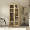 Rivington Modern 38" Bookcase Cabinet in Natural Oak | Armoire bibliotheque moderne Rivington 38" en chene naturel