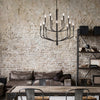 Dainolite Eleanor 14 Light Chandelier Matte Black Lamp|Lustre Eleanor de Dainolite avec fini noir mat et 14 ampoules