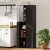 HOMCOM Pantry Cabinet, 64" Storage Cabinet with Adjustable Shelves, Black